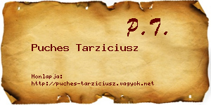 Puches Tarziciusz névjegykártya